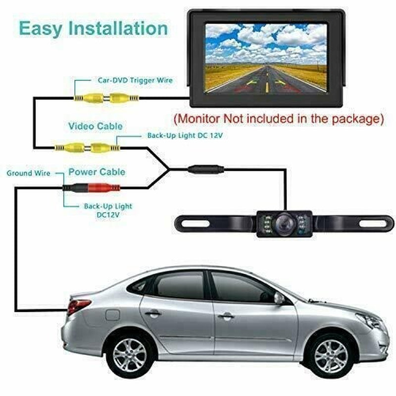 Camara Trasera HD De Reversa Para Auto Carro Coche Universal Con Vision Nocturna