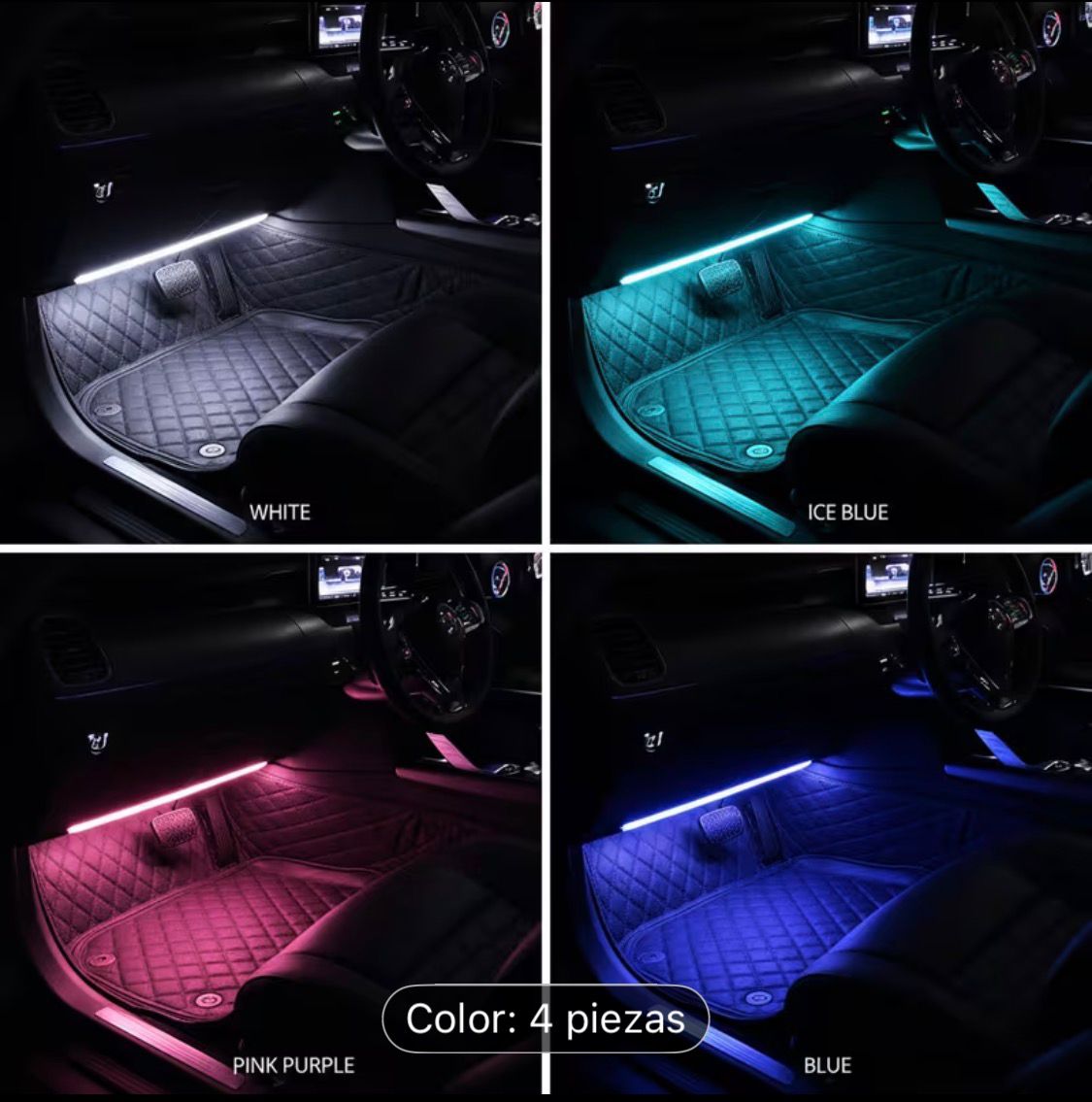 Led tactil recargable para interior de coches